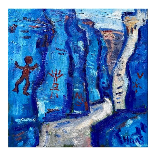 Ancient Voices - Canyon Narrows Contemporary Oil Painting For Sale