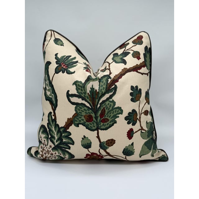 2020s Namay Samay Talbot Jade Pillow Cover With Leather Welt For Sale - Image 5 of 5