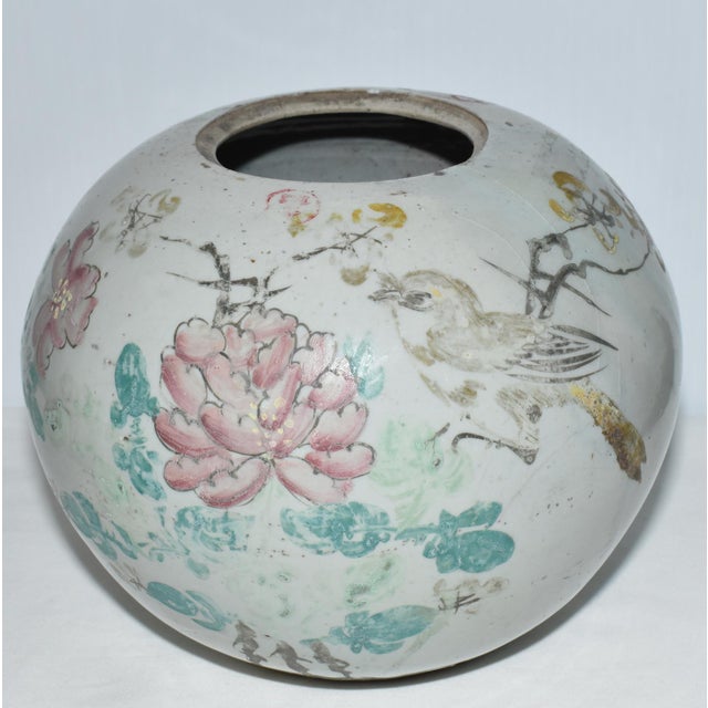 Asian Pair Late 19th Century Chinese Ching Qing Dynasty Porcelain Vases Bird Flower Motif For Sale - Image 3 of 12