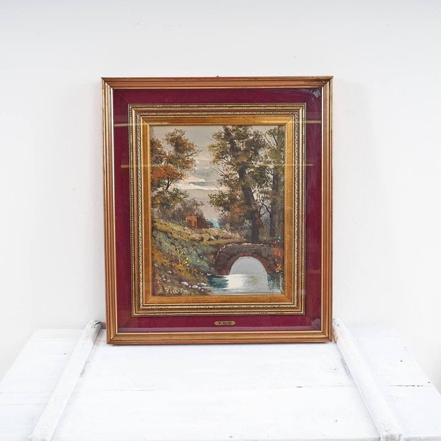 E. Cano, Landscape, Oil Painting on Canvas For Sale - Image 6 of 6