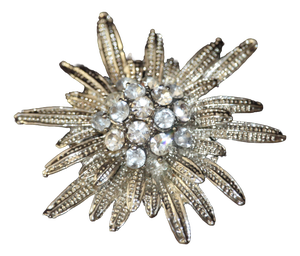 Edelweiss Flower Brooch, 1990s