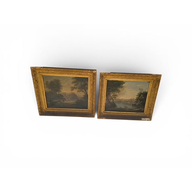 Charming pair of 19th-century oil paintings depicting views of Rome, beautifully executed in the tradition of the Grand...