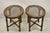Hollywood Regency Vintage Chinese Chippendale Faux Bamboo Oval Small Glass Top Side End Table Pair For Sale - Image 3 of 11