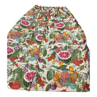 Vintage Manuel Canovas "Jamaica" Pattern Curtain Panels- Set of Four For Sale