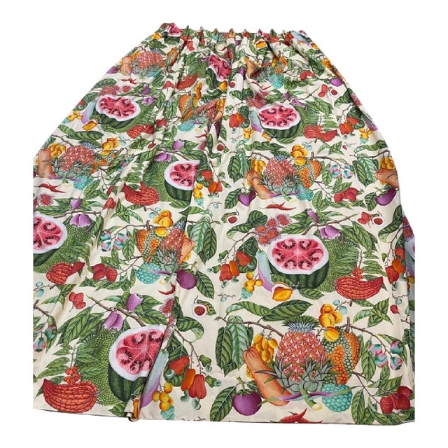 Vintage Manuel Canovas "Jamaica" Pattern Curtain Panels- Set of Four For Sale