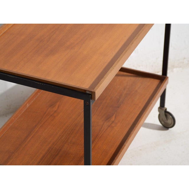 Vintage Serving Cart in Wood and Metal, Central Europe, 1960s For Sale - Image 4 of 10