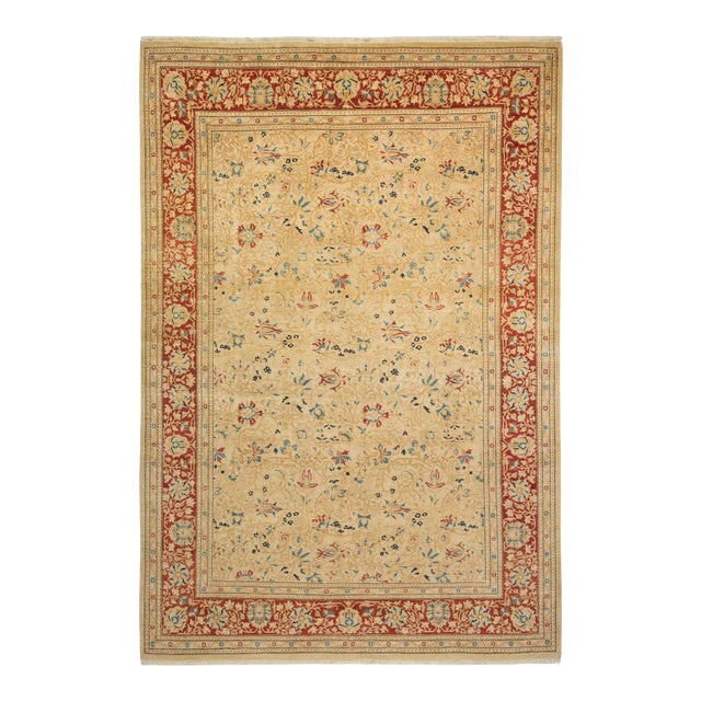 Mogul Collection Hand-Knotted Area Rug - Ivory Collection 6' 1" X 8' 10" For Sale