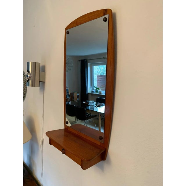 Wood Mirror, Denmark, 1960s For Sale - Image 7 of 12