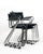 Metal Vintage Cantilever Armchairs in Black Leather and Chrome, 1970s, Set of 4 For Sale - Image 7 of 8