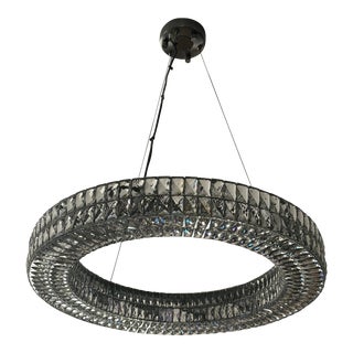 Restoration Hardware Spiridon Crystal Ring Chandelier For Sale