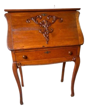 Antique French Style Slant Front Secretary Desk