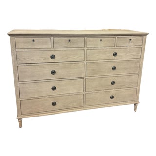 Restoration Hardware Maison 12 Drawer Dresser, Light Oak For Sale