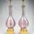 Murano Mid-Century Modern Italian Blown Glass Table Lamps With Giltwood Bases, Pair For Sale - Image 4 of 5