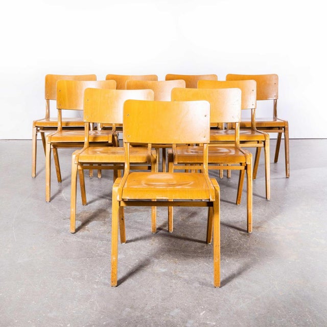 Beech Stacking Dining Chairs from Casala, 1950s, Set of 10 For Sale - Image 11 of 11