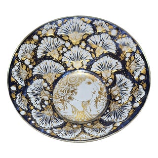 Vintage Glass Annual Plate by Björn Wiinblad, 1976 For Sale