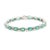 VR Jewels Certified 14.15 Ct Emerald Diamond Wedding Tennis Bracelet in 18k White Gold For Sale - Image 4 of 10