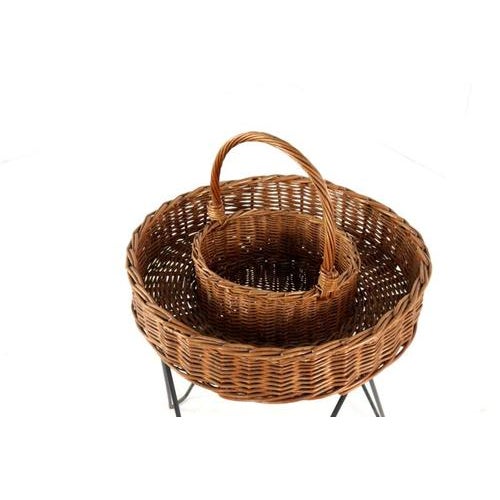 Black Vintage Wicker Plant Stand For Sale - Image 8 of 14