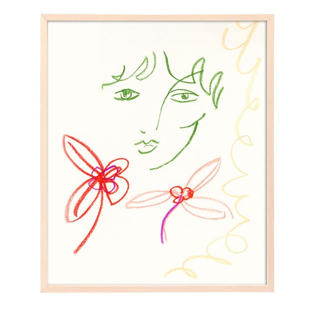 Contemporary "Harlequin No. 1" Romantic Portrait Print in Pop Colors For Sale - Image 3 of 4