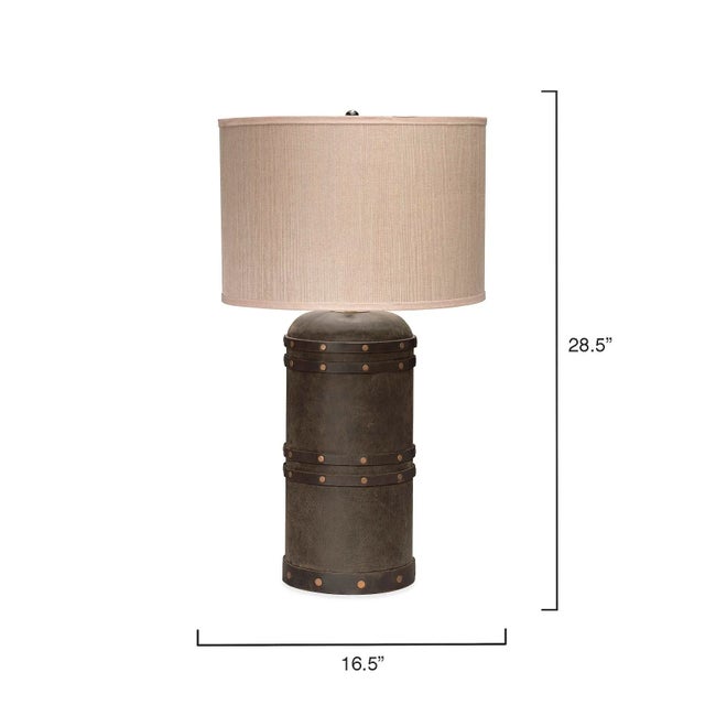 Rustic Jamie Young Barrel Table Lamp For Sale - Image 3 of 5