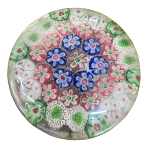 Floral Art Glass Paperweight