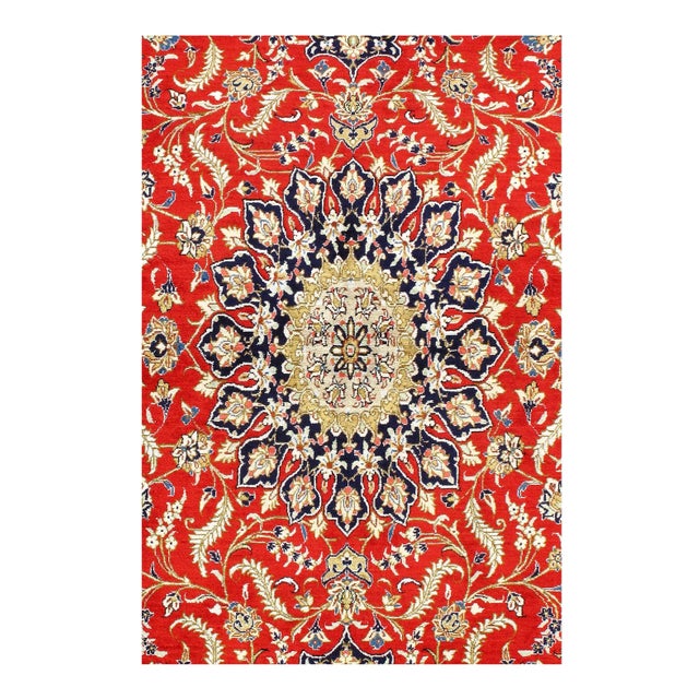 This amazing master piece Persian Rug is weaved in the city called Qum with 100% silk. Qum is a holly city in Iran and it...