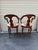 1990s Attributed to Maitland-Smith Carved Wood Swivel Bar Stools With Upholstered Seats - Pair For Sale - Image 10 of 11
