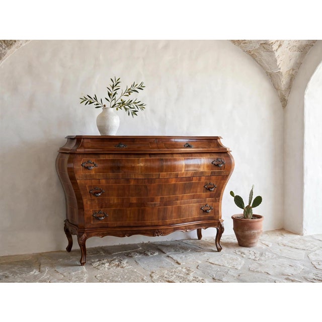 Brown 20th Century Chest of Drawers in Walnut, 1900s For Sale - Image 8 of 8