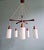 Mid-Century Modern Large Scandinavian Chandelier in Teak and Satin White Opaline Glass, 1960s For Sale - Image 3 of 17