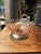 1970s Pink Glass Punch Bowl With Silver Stand For Sale - Image 11 of 12