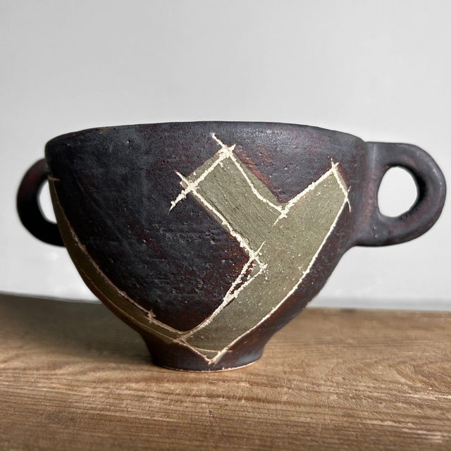 Mid-Century Modern Shōwa Era Ceramic Chawan Bowl, Japan, 1970s For Sale - Image 3 of 15