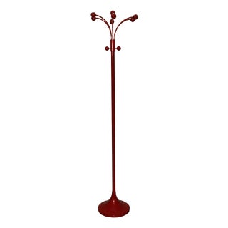 Postmodern Coat Rack in Red Metal, 1980s For Sale