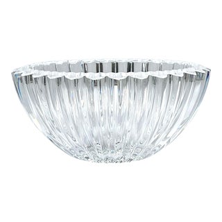 Tiffany & Co. Fluted Crystal Bowl With Hearts For Sale