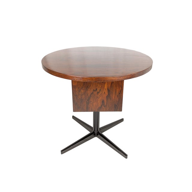 Mid-Century Modern Black Metal and Wood Side Table, Italy, 1960s For Sale - Image 6 of 12