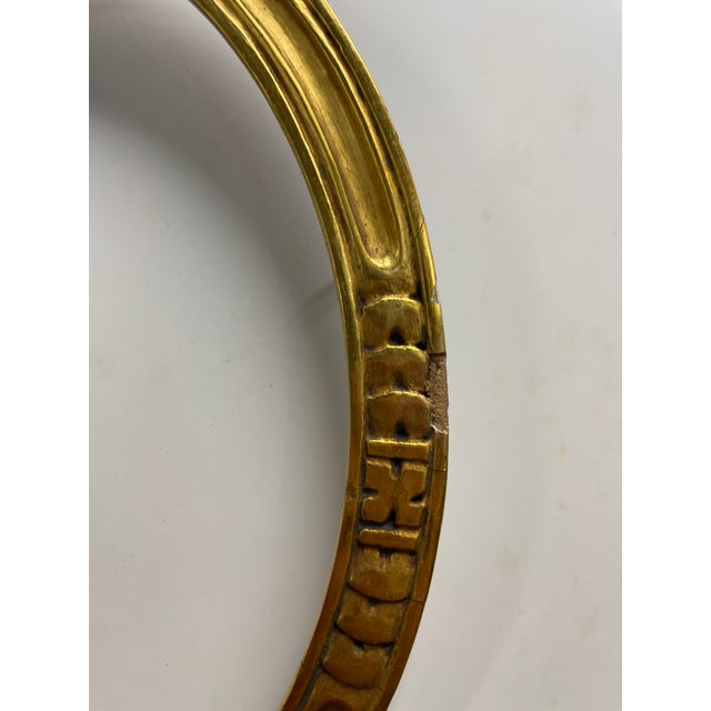 1920s gilt carved art and crafts frame in the Newcomb Macklin or Foster Brothers Boston manner, oval in shape. Sizes...