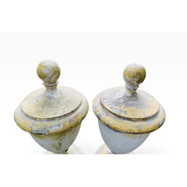 Early 20th Century Antique Wood Urn Form Finials For Sale - Image 5 of 6