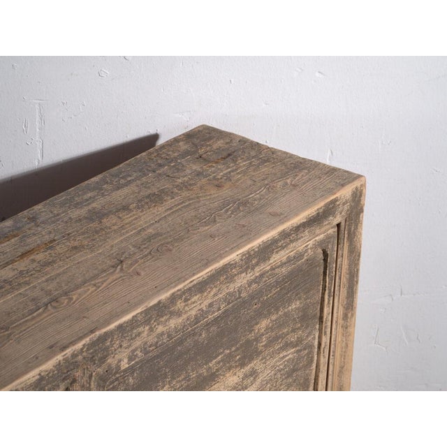 Antique sideboard in pine wood, traditional chinese furniture with patinated finish originating from shanxi and dated...