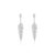 Fine Diamond Flexible Feather Dangle Drop Earrings in 18k Gold For Sale - Image 4 of 11
