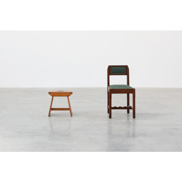 A charming Swedish rustic stool crafted in solid pine, dating from the early twentieth century. Defined by its simple yet...