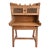 1960s Indonesian Handcrafted Teak or Hardwood Desk With Rustic/Primitive Styling For Sale