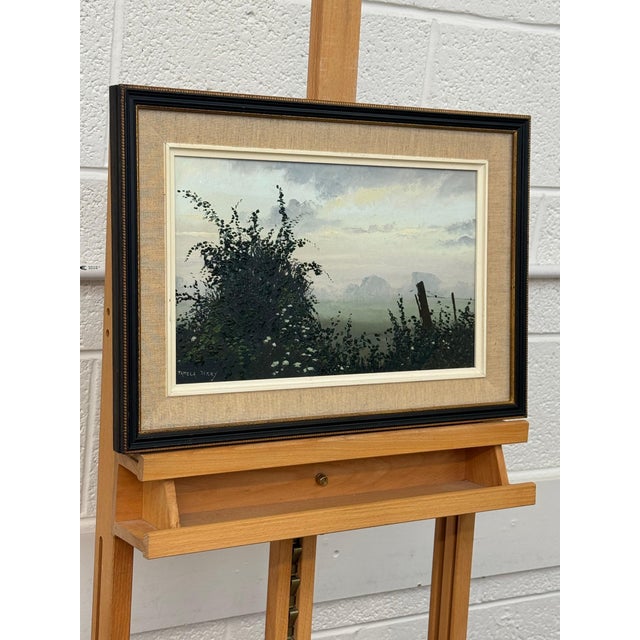 Hedgerow & Fields with Wild Flowers in an Overcast English Countryside Landscape 1985 For Sale - Image 10 of 17