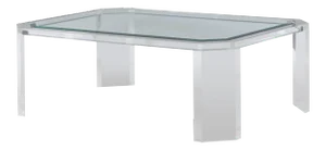 Thomas O'Brien for Century Furniture Phoenix Coffee Table with Tempered Glass Top