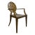 Made Goods Modern Hammered Gold Iron Metal Daphne Arm Chair For Sale