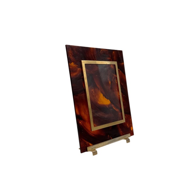 Hollywood Regency Lucite Picture Frame, in the Manner of Gabriella Crespi Italy 1970s For Sale - Image 11 of 16