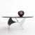 Metal Vintage Aluminium and Glass Propeller Coffee Table attributed to Knut Hesterberg for Ronald Schmitt, 1960s For Sale - Image 7 of 7