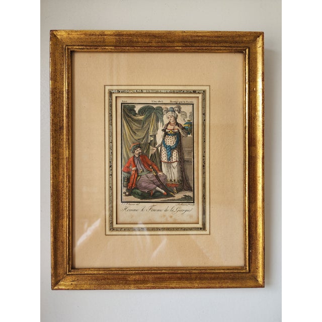 French Set of 4 Antique Jacques Grasset De Saint-Sauveur Hand Colored French Engravings For Sale - Image 3 of 18