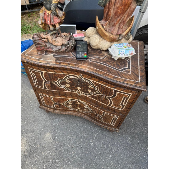 Rustic European 18th c German Painted Small Commode For Sale - Image 3 of 4