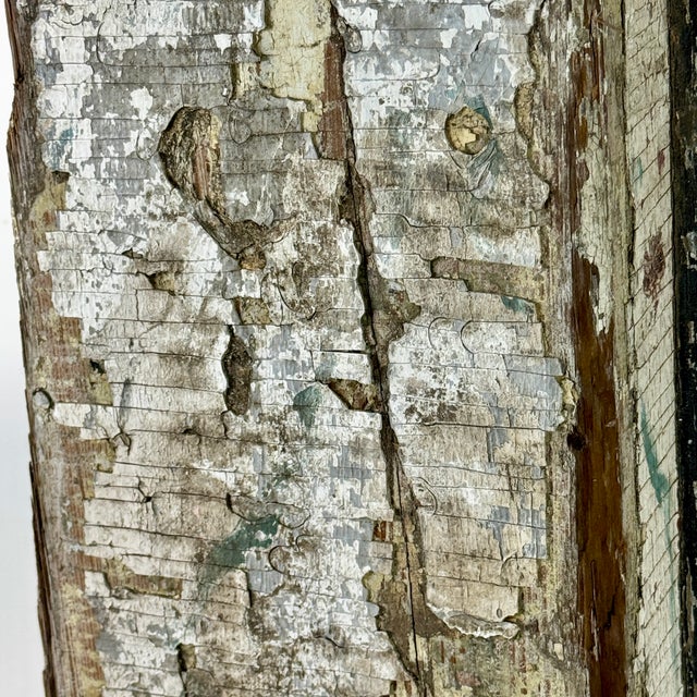 Early 20th Century Architectural Salvage Column Like Wood Hitching Post Pedestal, Naturally Distressed For Sale - Image 14 of 15