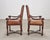 Pair of Louis XIII Baroque Style Mahogany Leather Armchairs For Sale - Image 11 of 18