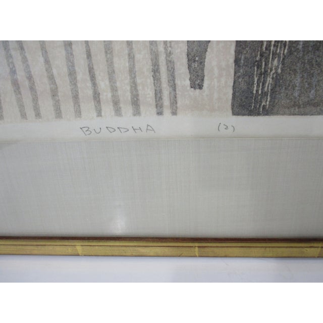 Kiyoshi Saito Japanese Mid Century Woodblock Signed Print " Buddha " For Sale In Cincinnati - Image 6 of 11