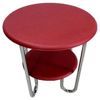 Bauhaus Metal & Chrome Table by Michael Thonet for Thonet, 1940s For Sale